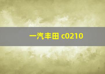 一汽丰田 c0210